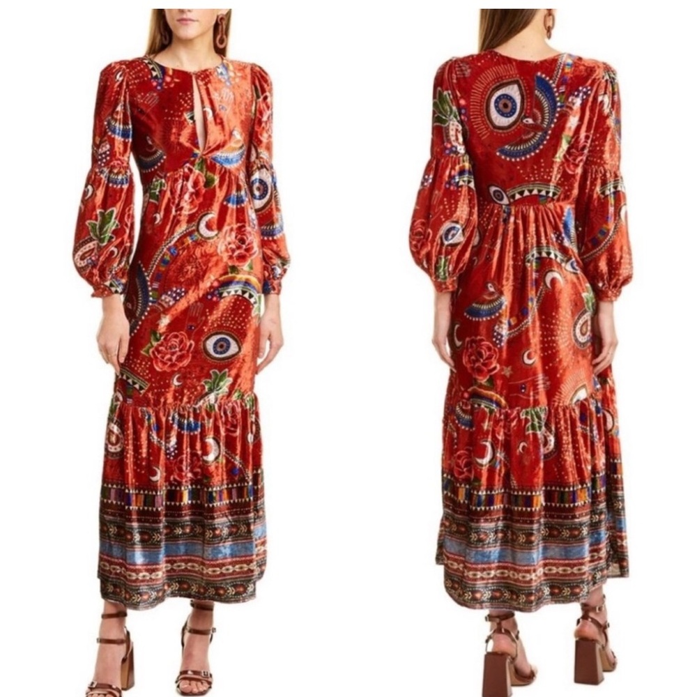 FARM Rio Mystic Red Velvet XS Dress